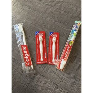 Colgate Toothbrush Lot Vintage & Promo 360 Soft Travel Wisp‎ Whitening Sealed